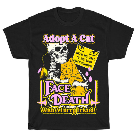 Adopt A Cat Black Tee