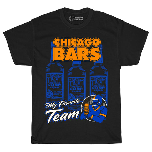 Chicago Bars Black Tee