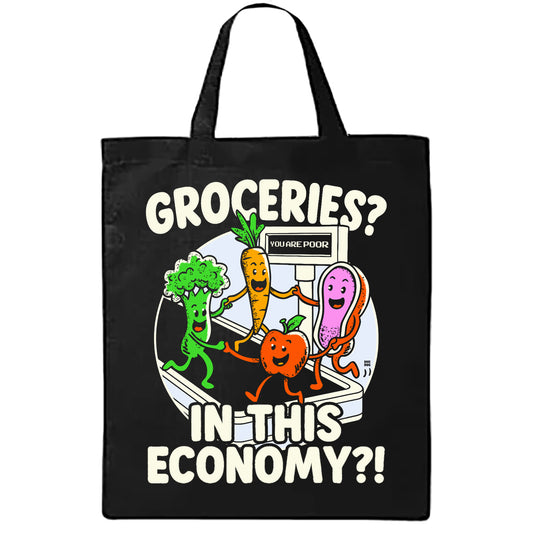 Groceries Black Tote