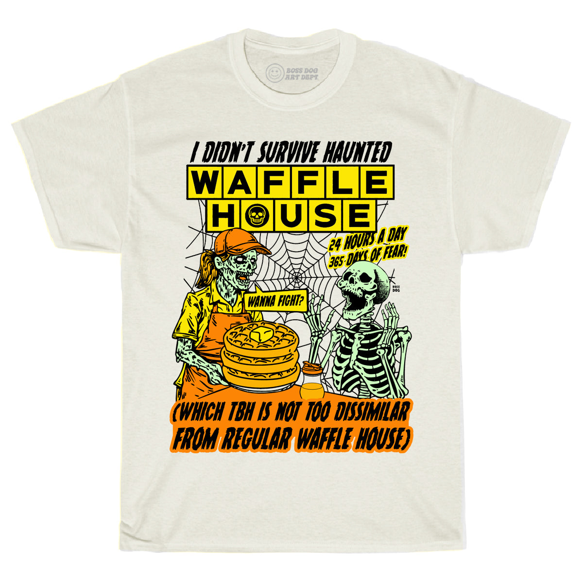 Haunted Waffles Ivory Tee