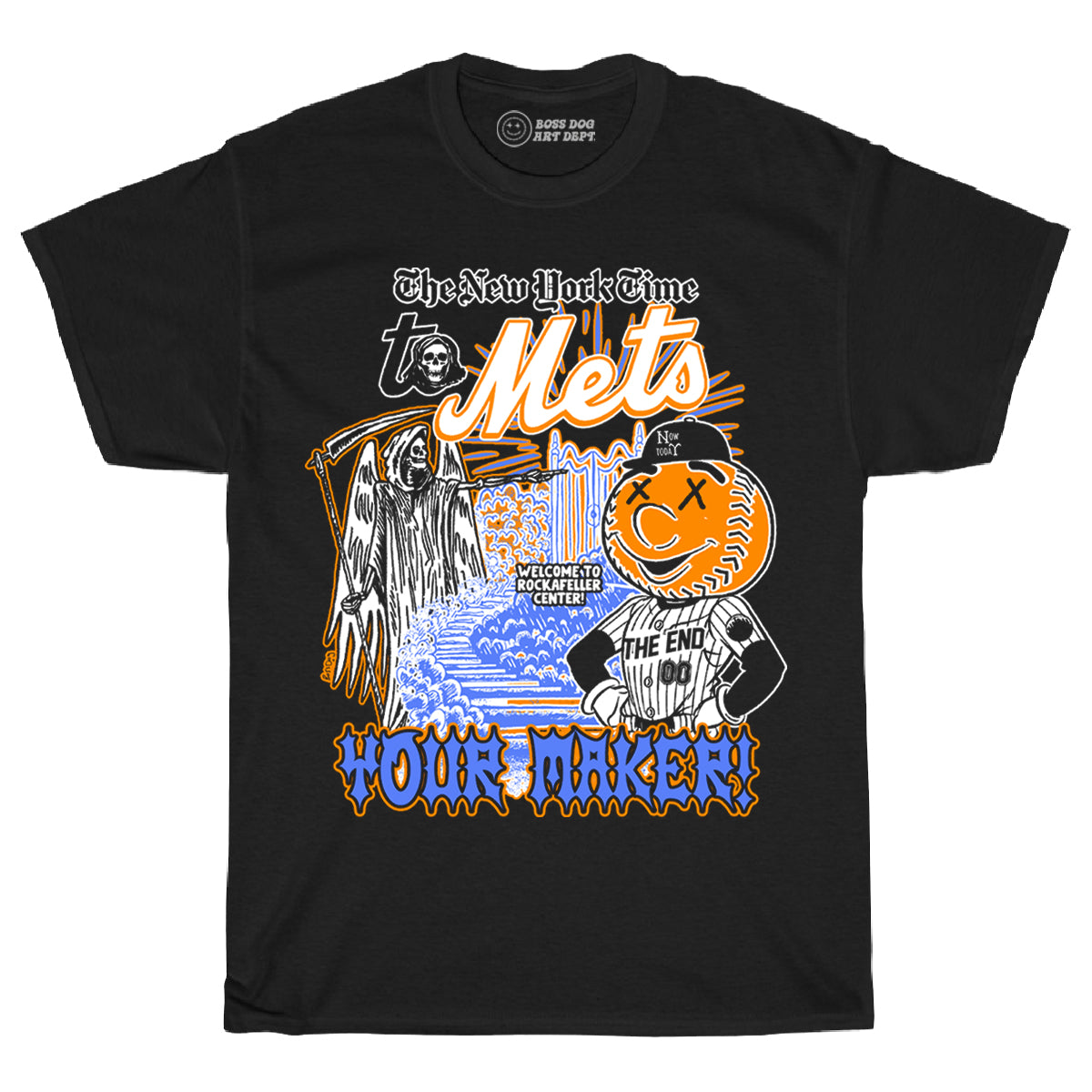 MEDVECH 　トレーナー　(M)　thee greatest botch Mets Your Maker Black Tee – Boss Dog Art