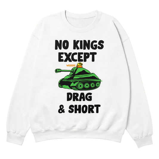 No Kings White Crewneck