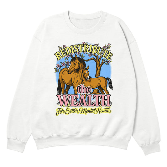 Redistribute White Crewneck