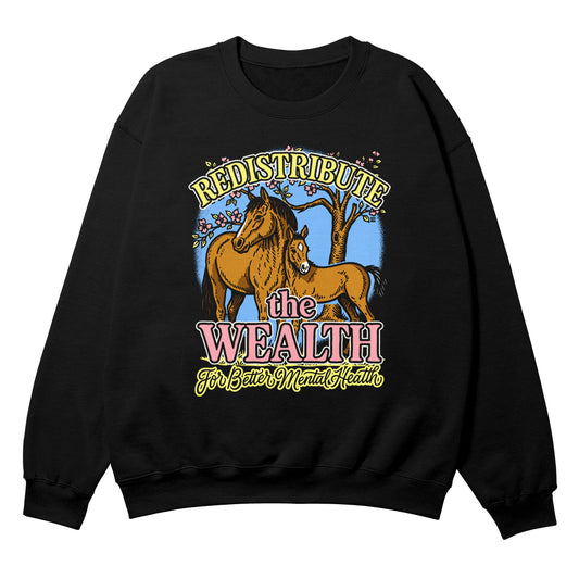 Redistribute Black Crewneck