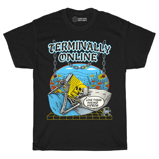 Terminally Online Black Tee