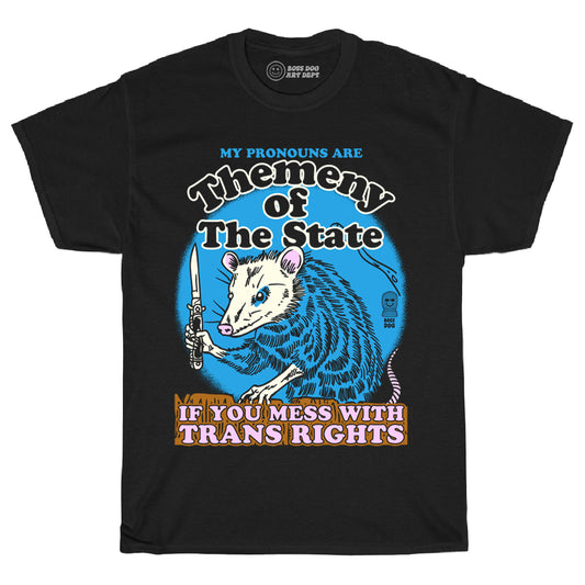 Themeny Of The State Black Tee