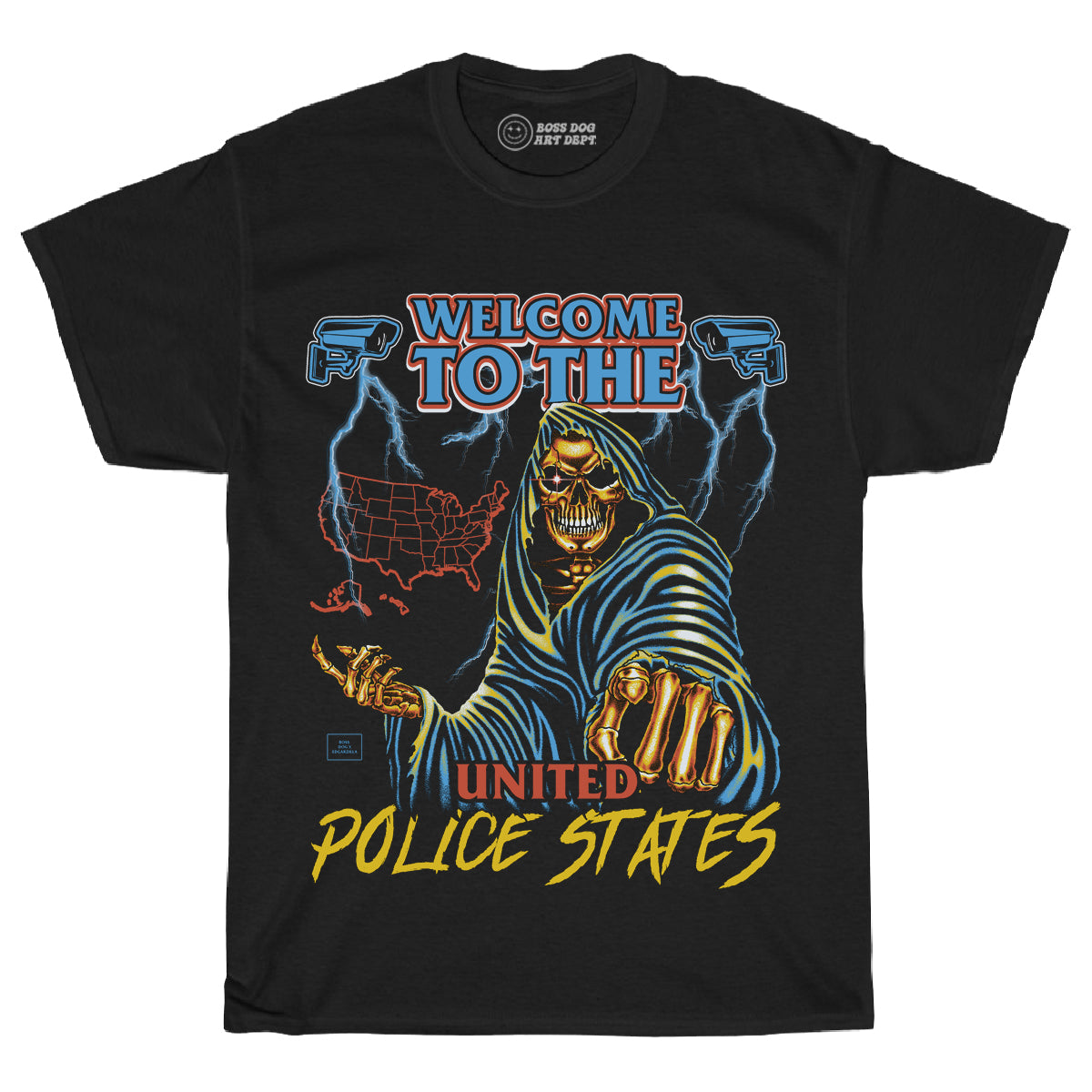 United Police States Black Tee