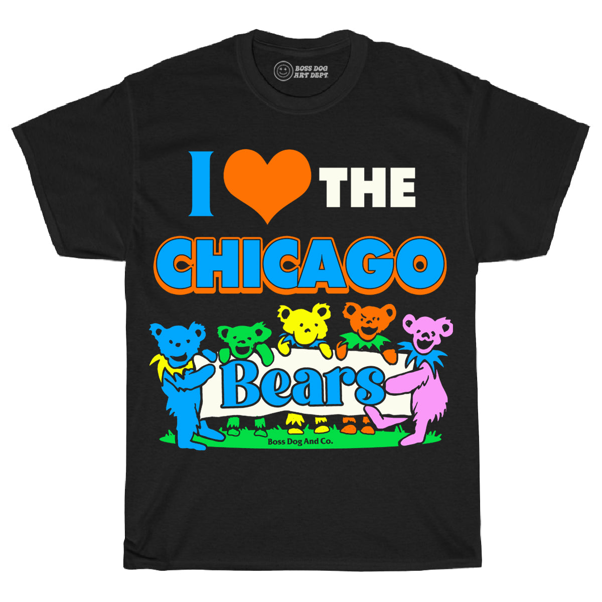I Love These Bears Black Tee