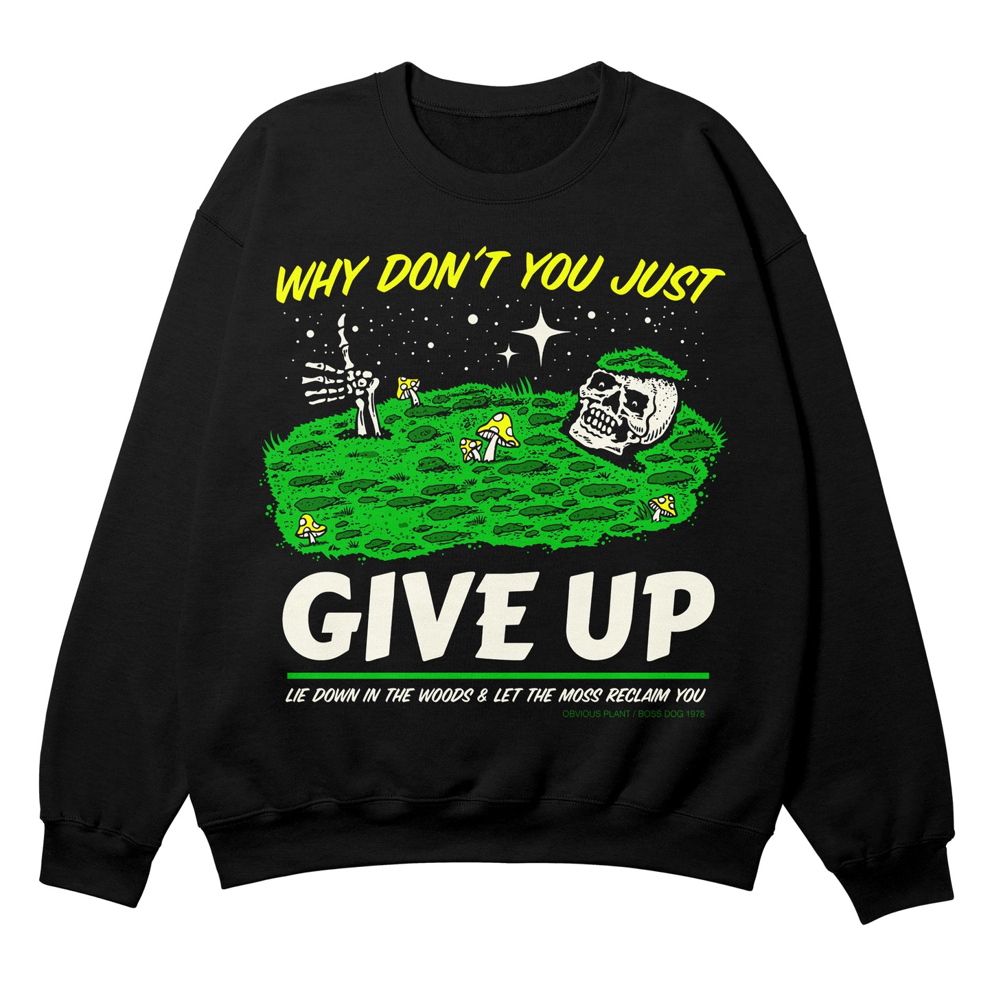 Give Up Black Crewneck