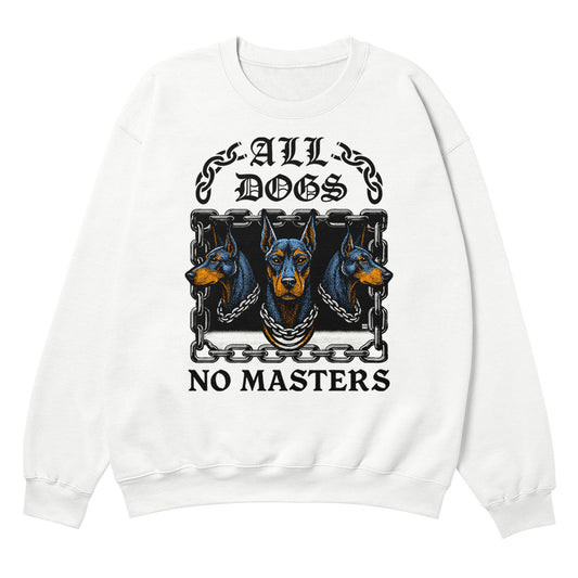 All Dogs 2025 White Crewneck