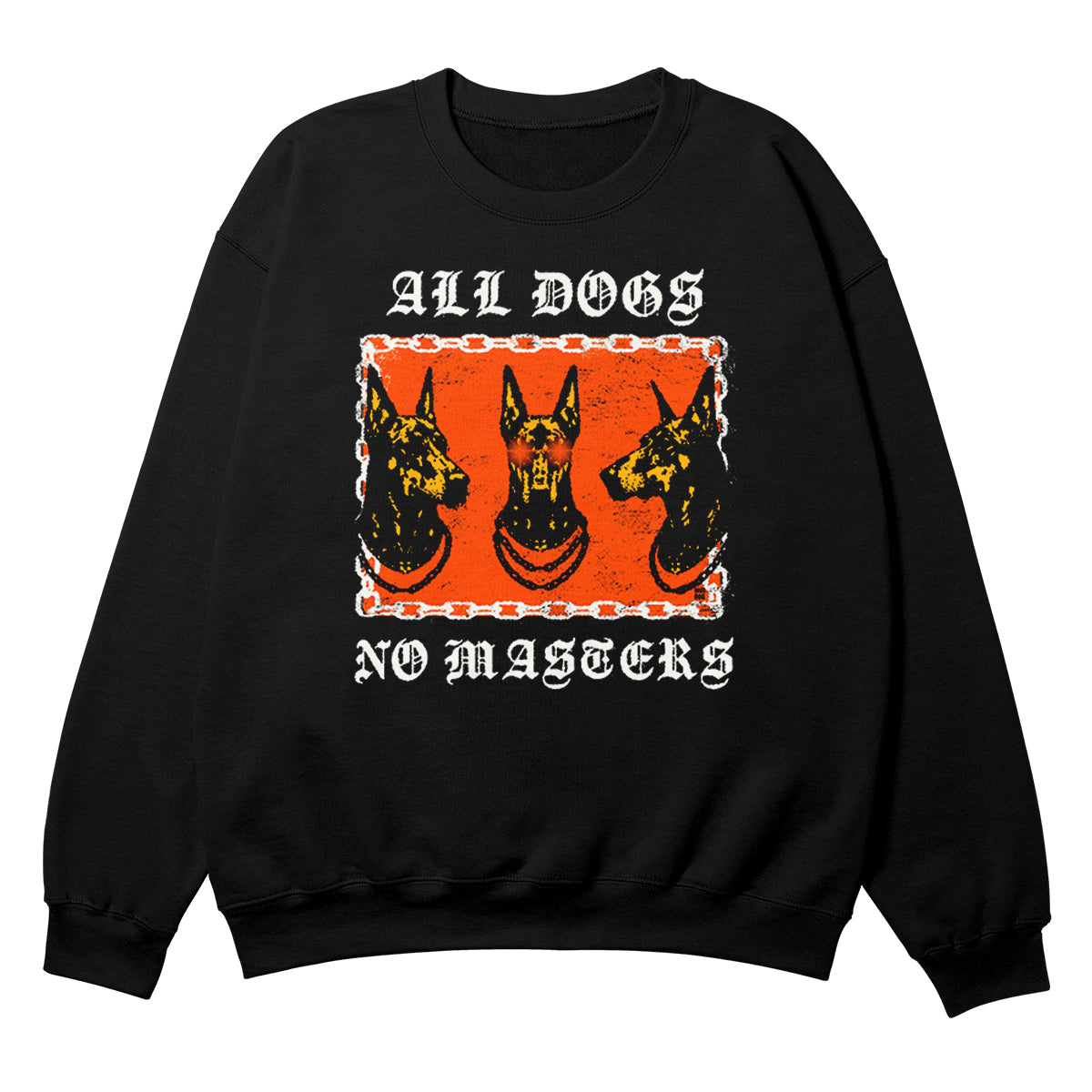 All Dogs Black Crewneck