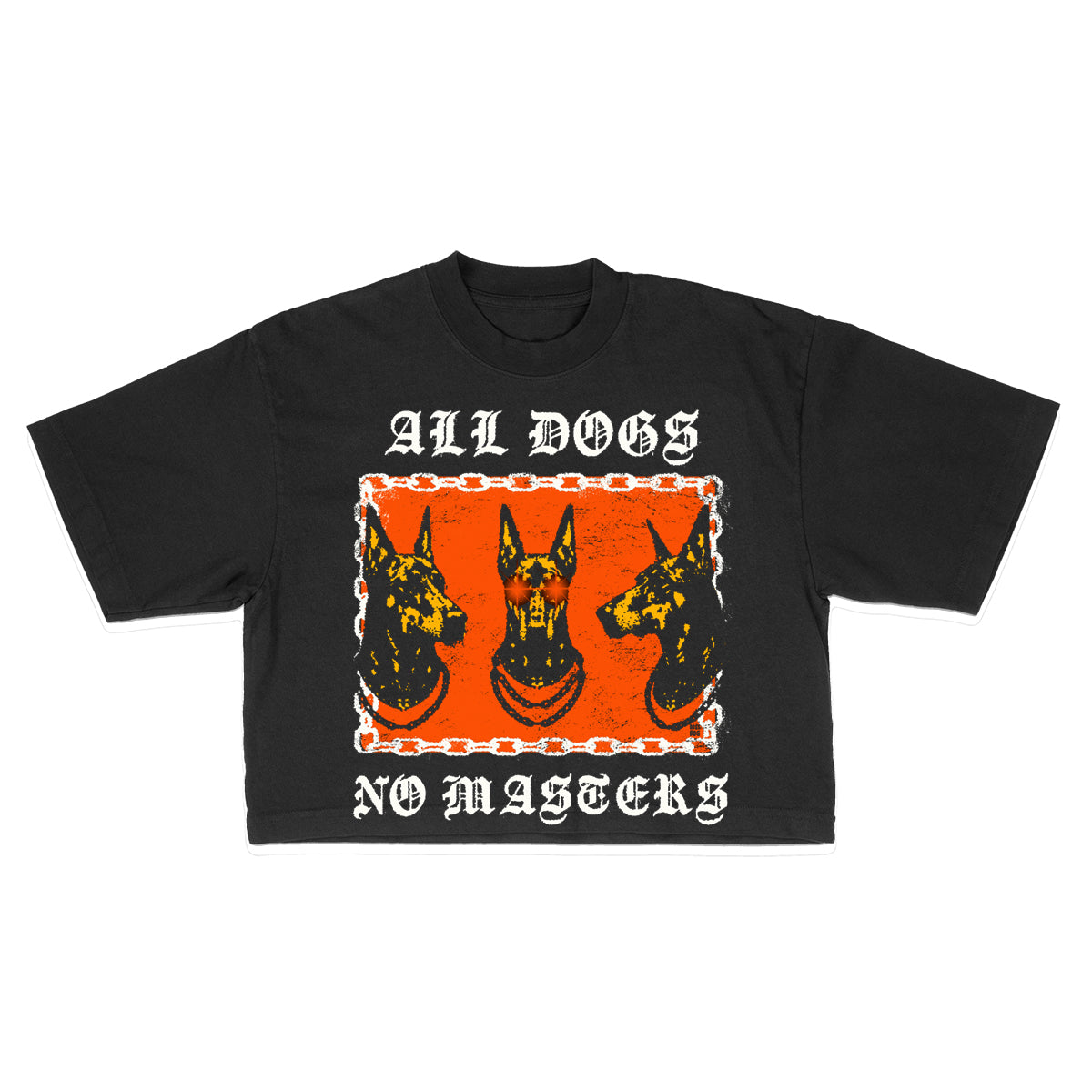 All Dogs No Masters Black Crop Top