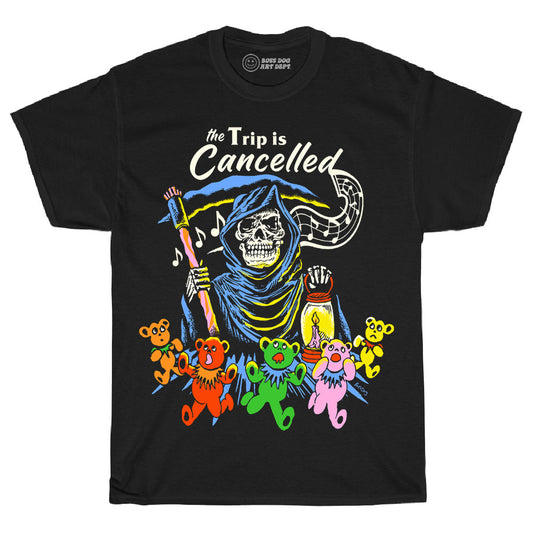 Cancelled Trip Black Tee