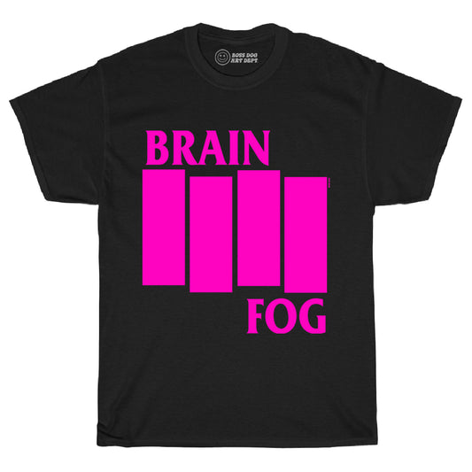 Brain Fog Pink Black Tee
