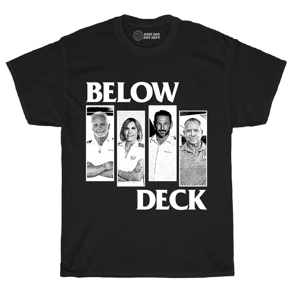 Below Flag BW Black Tee