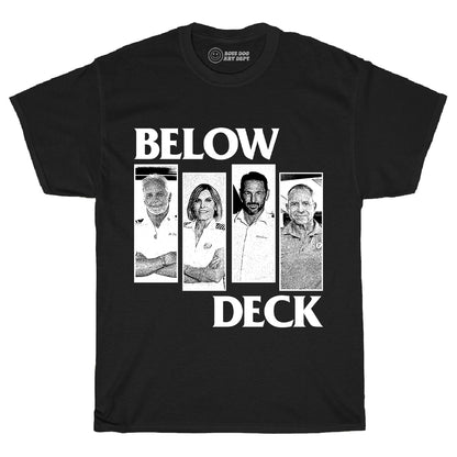 Below Flag BW Black Tee