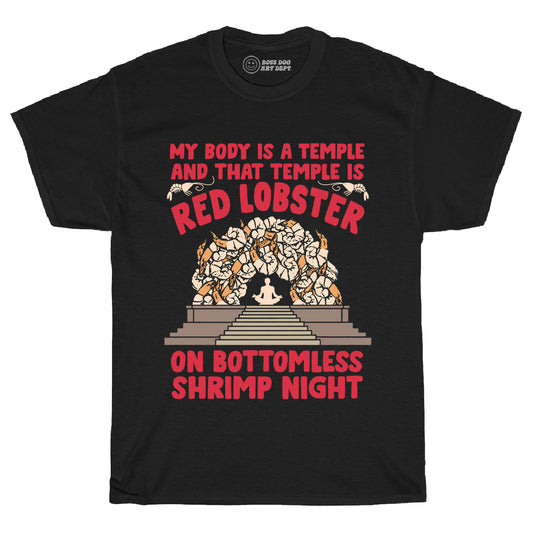 Bottomless Shrimp Black Tee