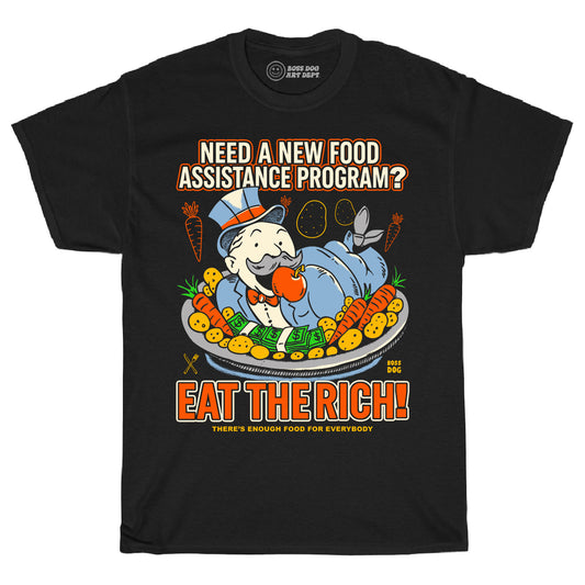 Eat The Rich Black Tee