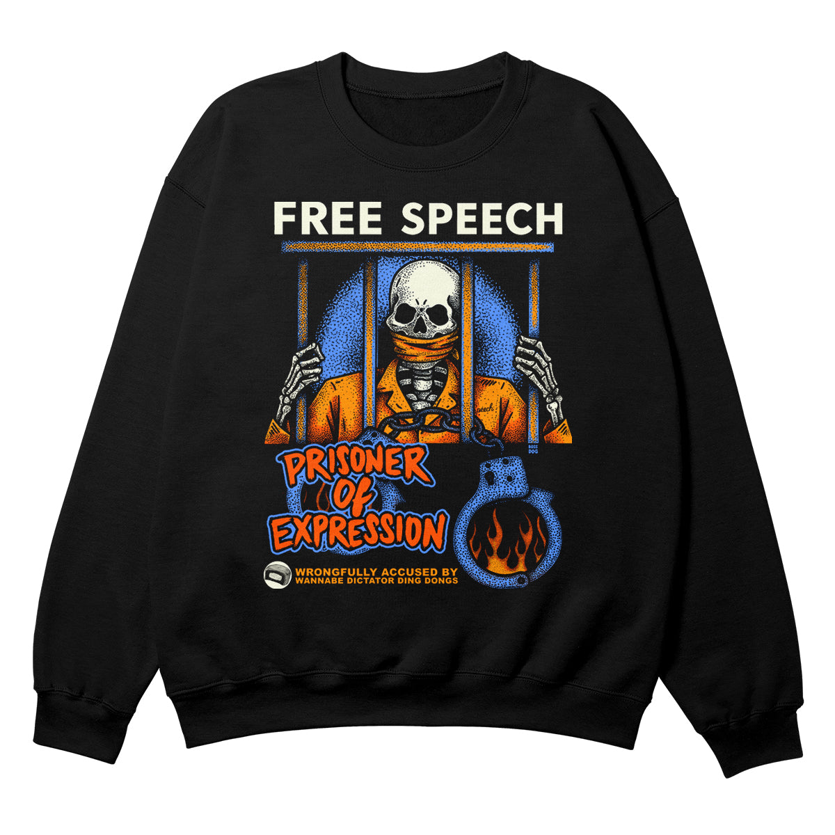 Free Speech Black Crewneck