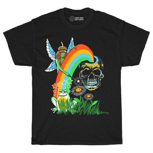 Frog Peace Black Tee