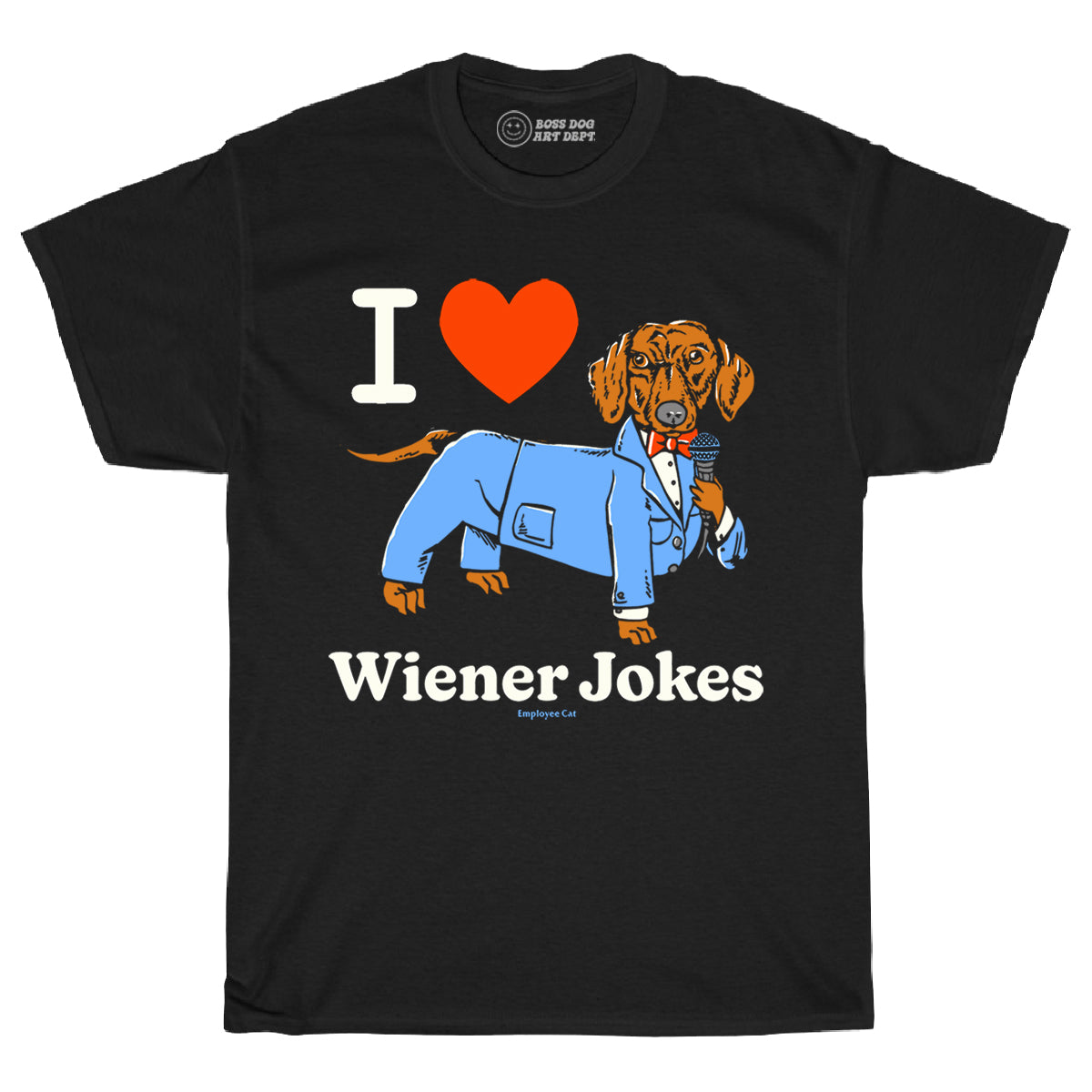 Wiener Jokes Black Tee