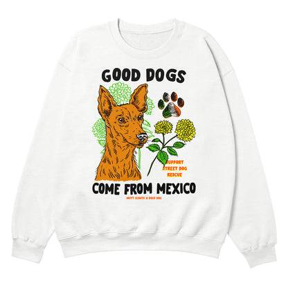 Good Dogs White Crewneck