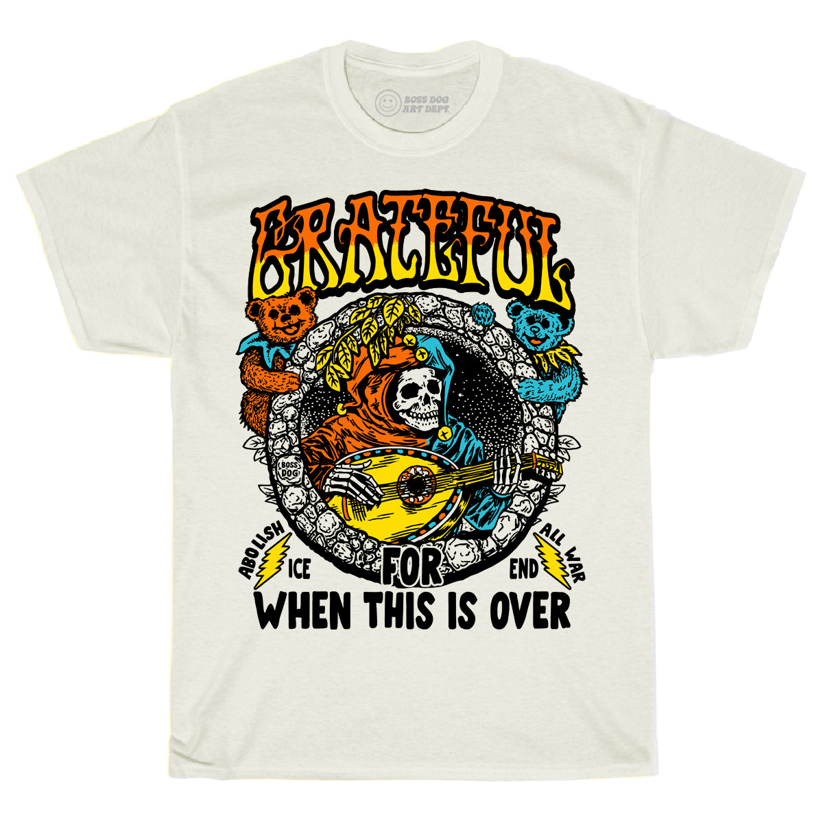 Grateful When This Is Over Ivory Tee