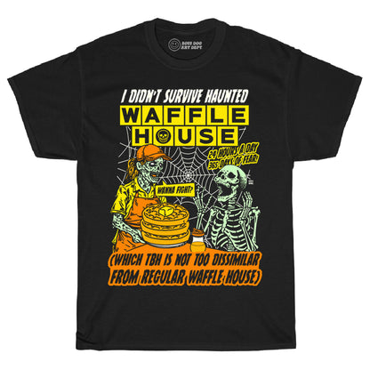 Haunted Waffles Black Tee
