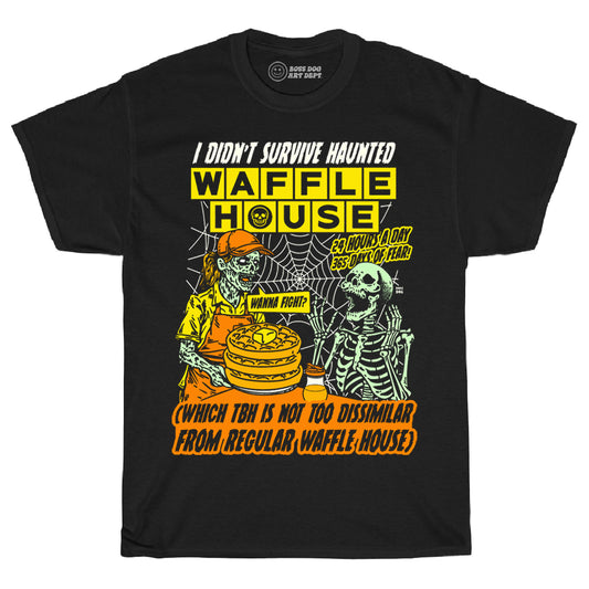 Haunted Waffles Black Tee