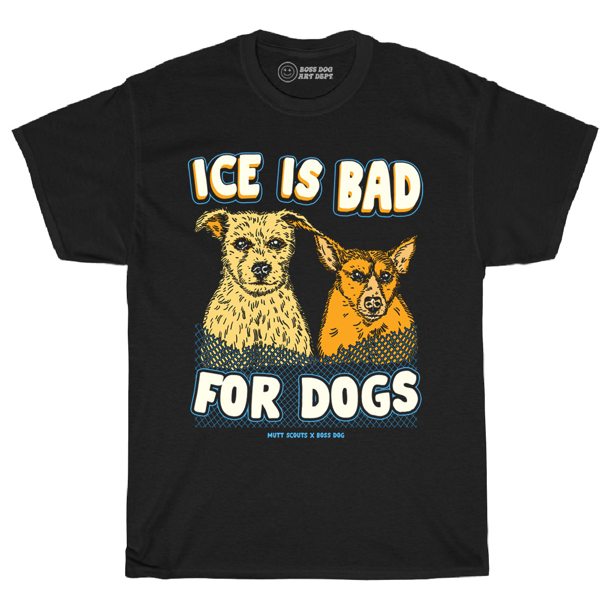 Ice Is Bad For Dogs Black Tee