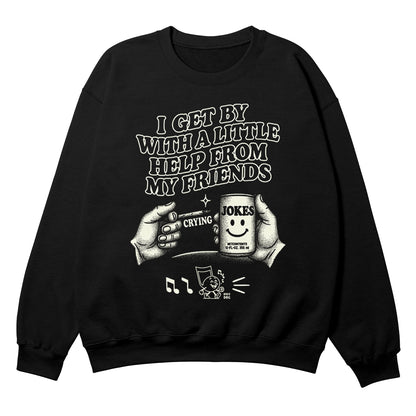 I Get By Black Crewneck