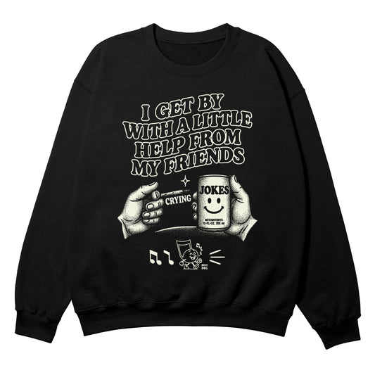 I Get By Black Crewneck