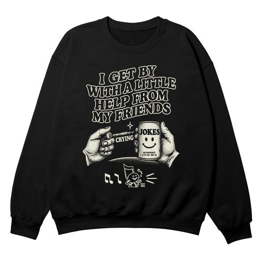 I Get By Black Crewneck