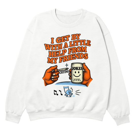 I Get By White Crewneck