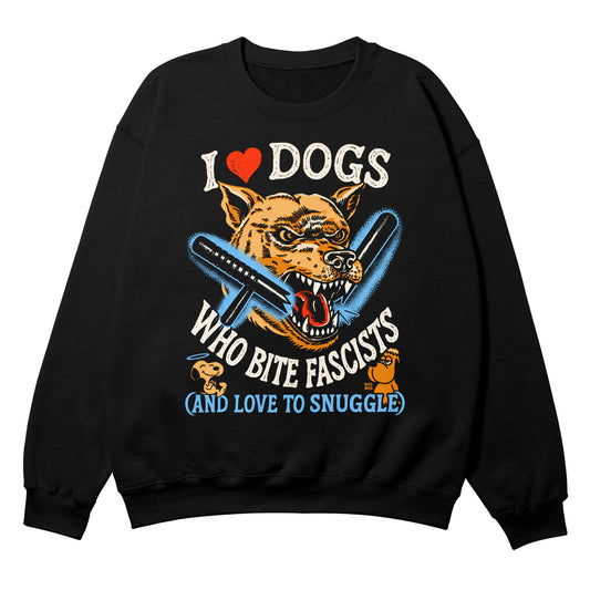 I Heart Dogs Black Crewneck