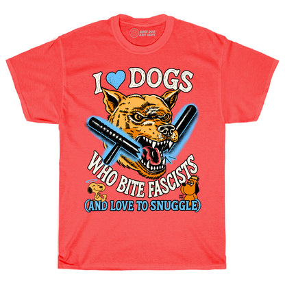 I Heart Dogs Neon Red Tee