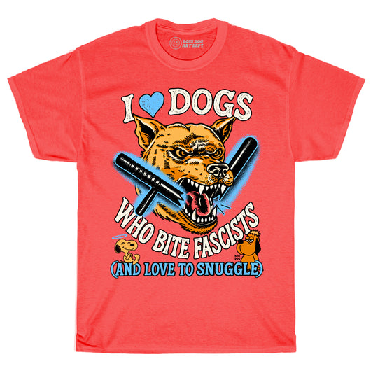 I Heart Dogs Neon Red Tee