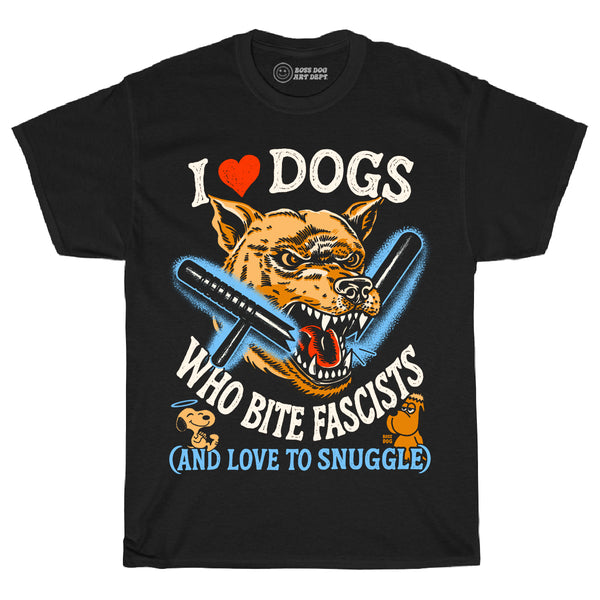 I Heart Dogs Black Tee – Boss Dog Art