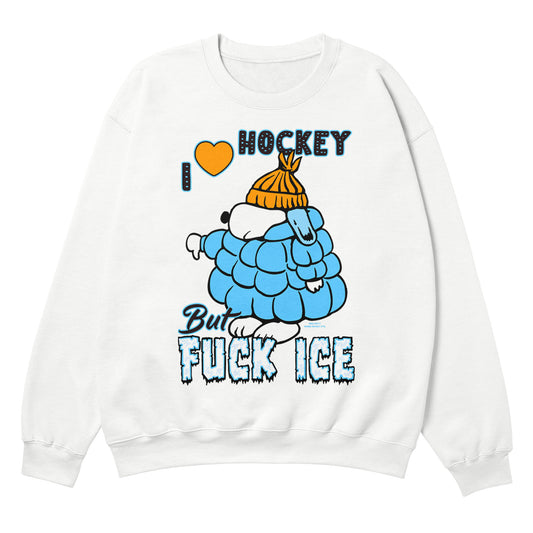 I love Hockey White Crewneck