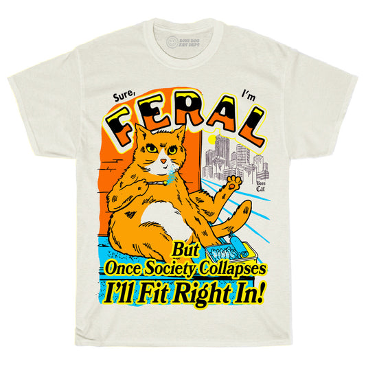 Feral And Free Ivory Tee