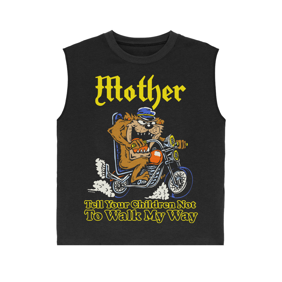 Walk My Way Vintage Black Muscle Tee