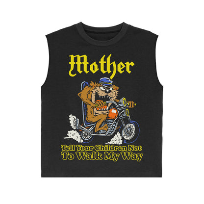 Walk My Way Vintage Black Muscle Tee