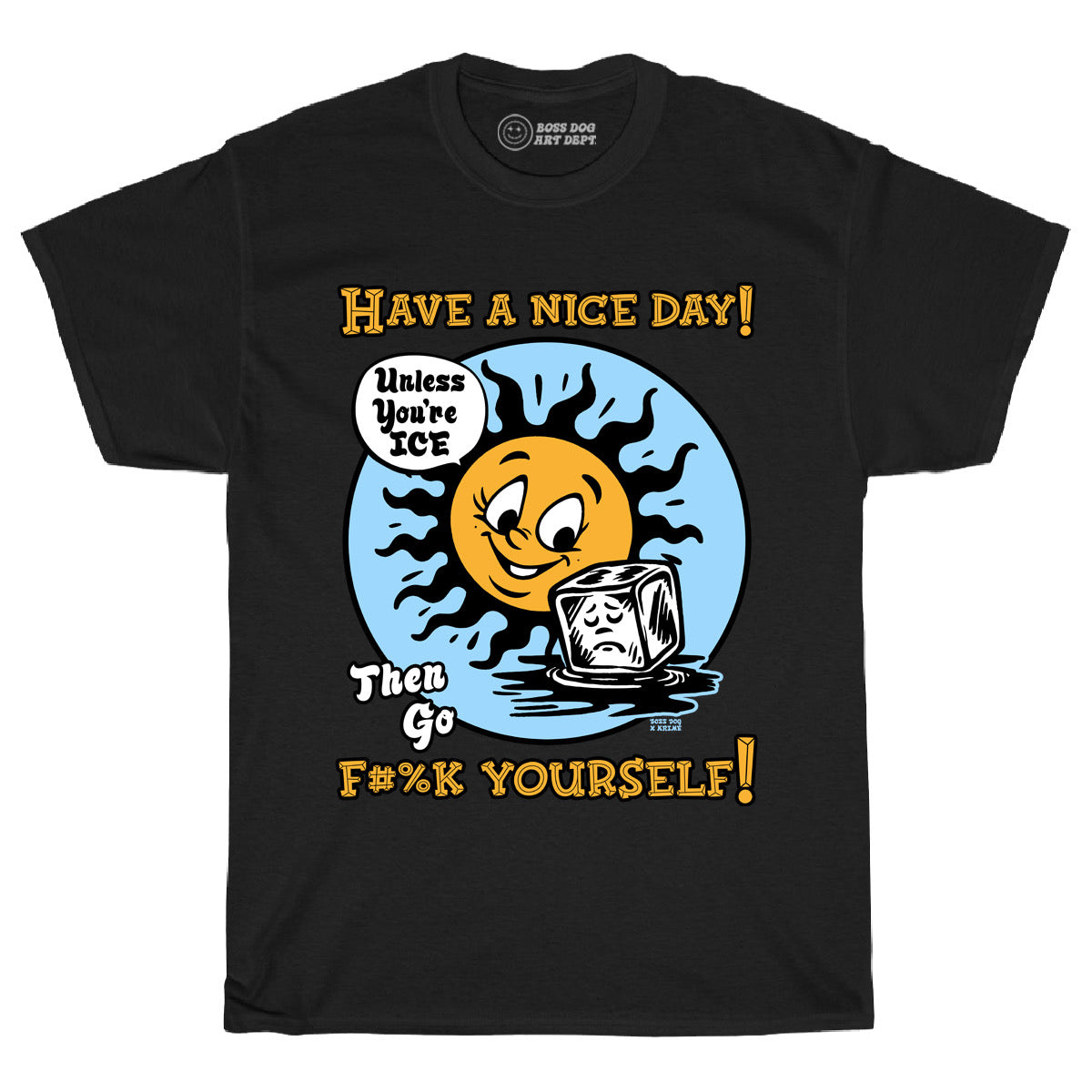 Have A Nice Day Black Tee