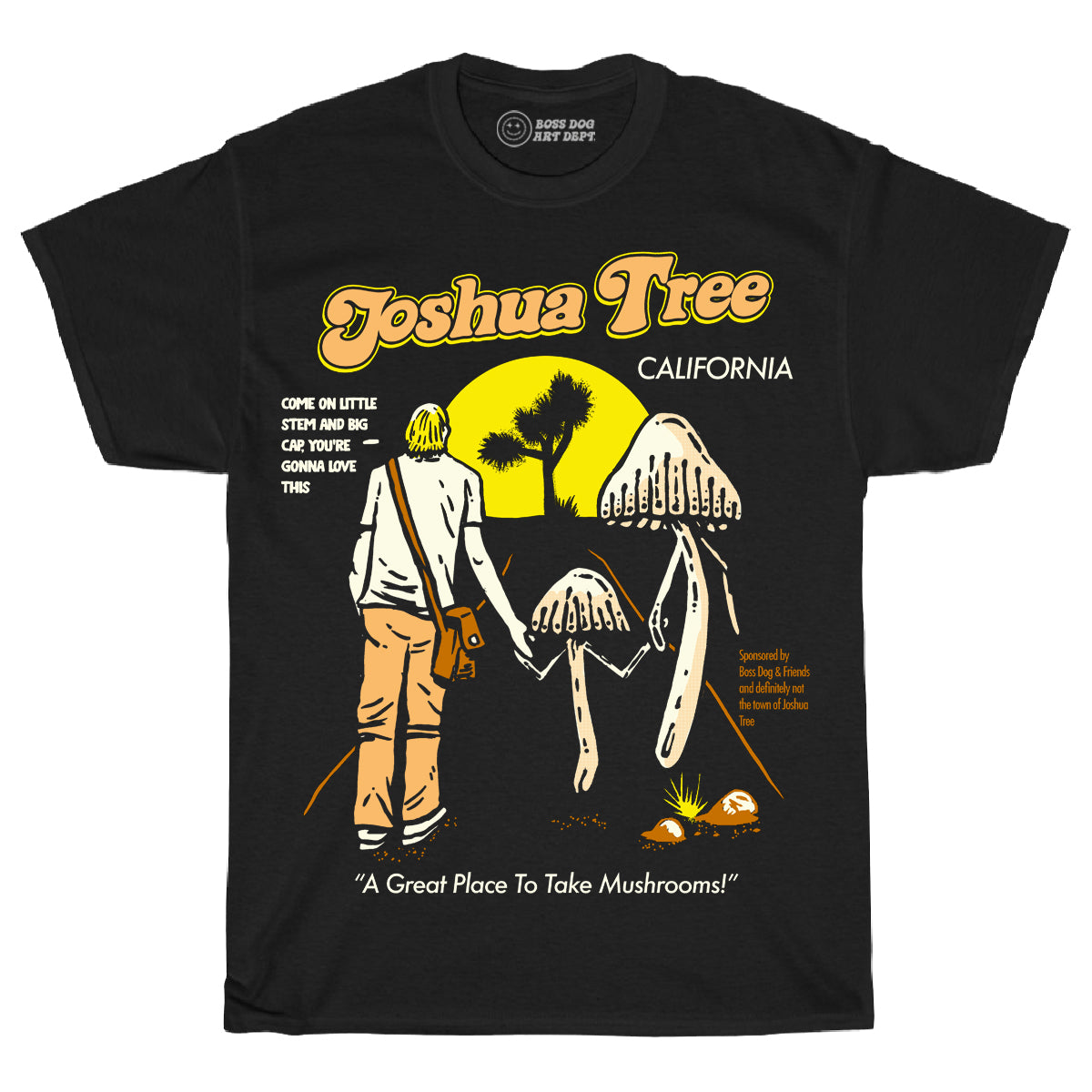 JT On Mushrooms Black Tee