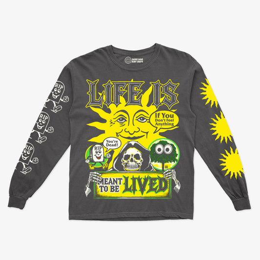Life Is Vintage Black Long Sleeve Tee