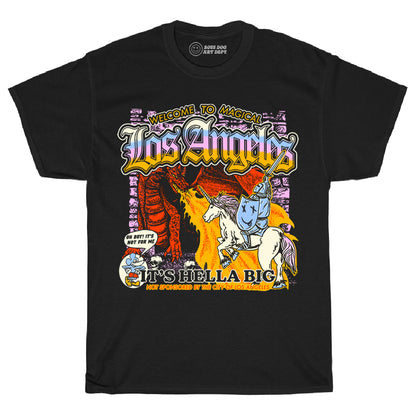 Los Angeles Is Hella Big Black Tee