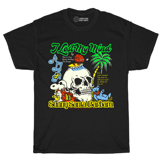 Lost My Mind Black Tee