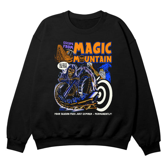 Magic Mountain Black Crewneck