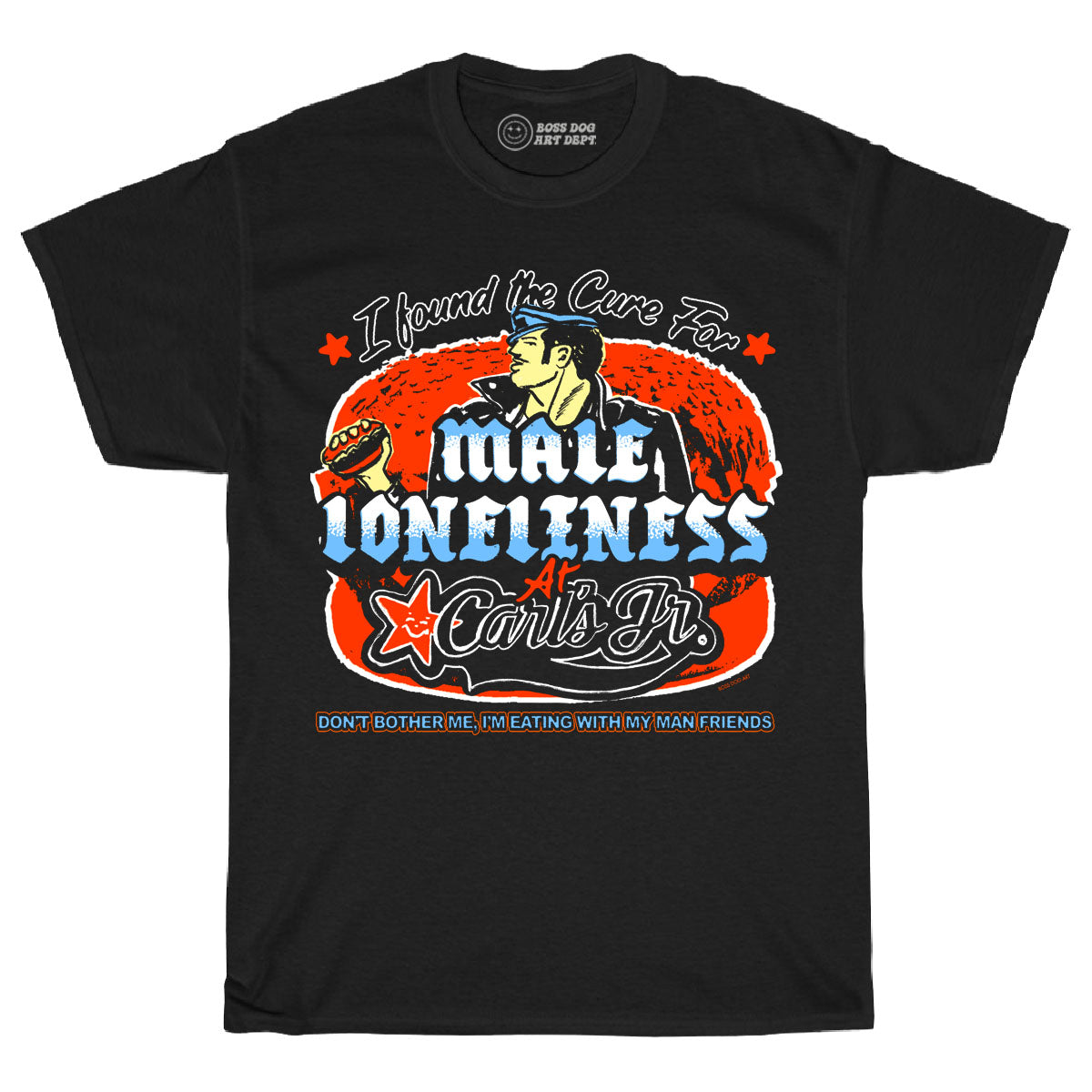 Male Loneliness Black Tee