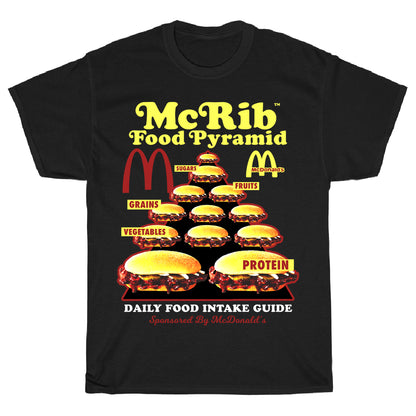 McRib Food Pyramid Black Tee